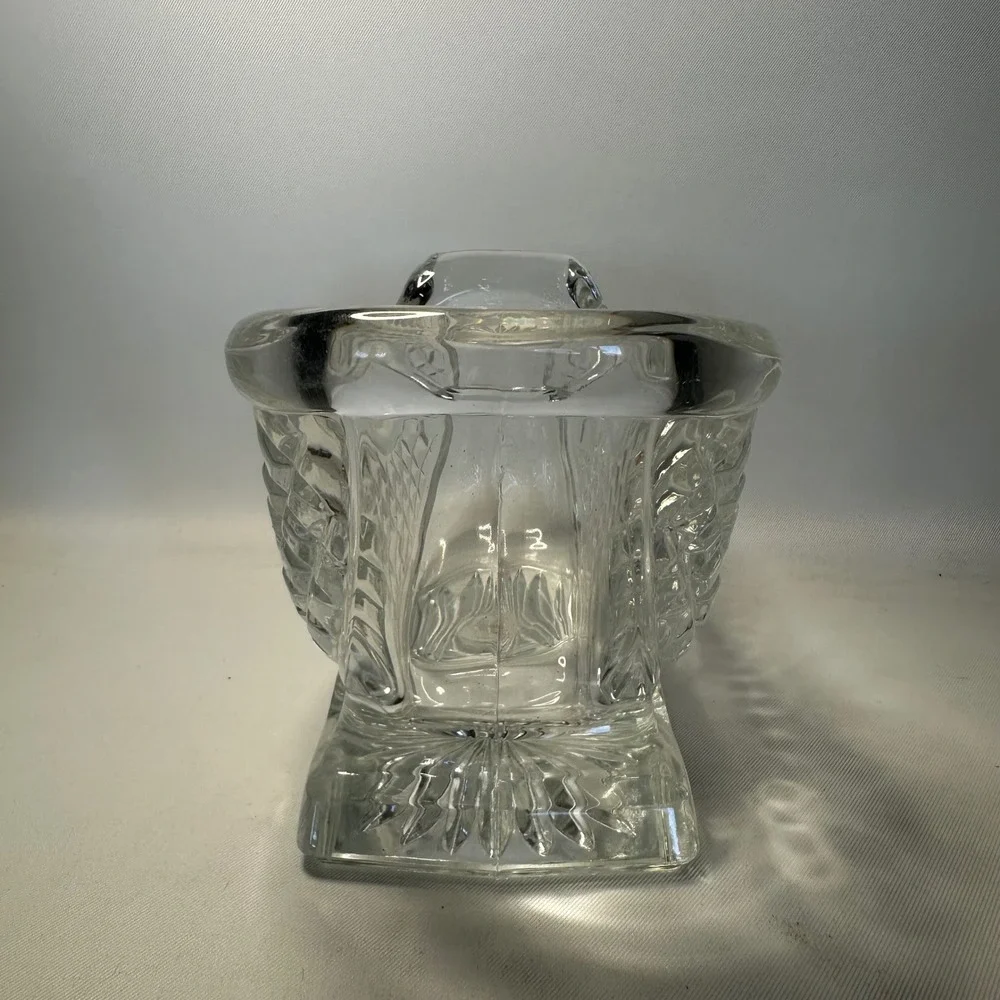 Vintage St. George Crystal Sleigh Candy Dish Centerpiece 6 1/2